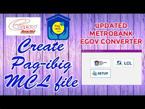 pag-ibig mcl file converter download|Instructions in Encoding of MCRF .